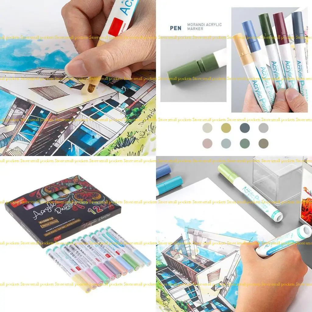 

R1WD 12 цветов акриловая краска художественный маркер для DIY граффити стекло керамический рисунок