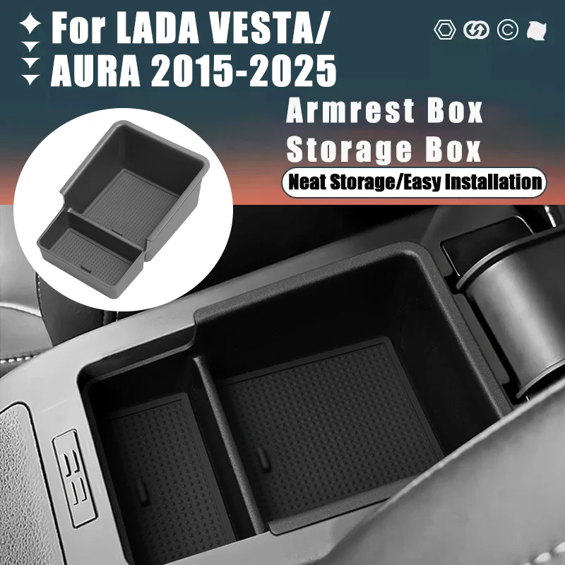 

For LADA VESTA/AURA 2015-2025 2016 2017 2018 Armrest Box Storage Box Modification Stowing Tidying Box Car Internal Accessories