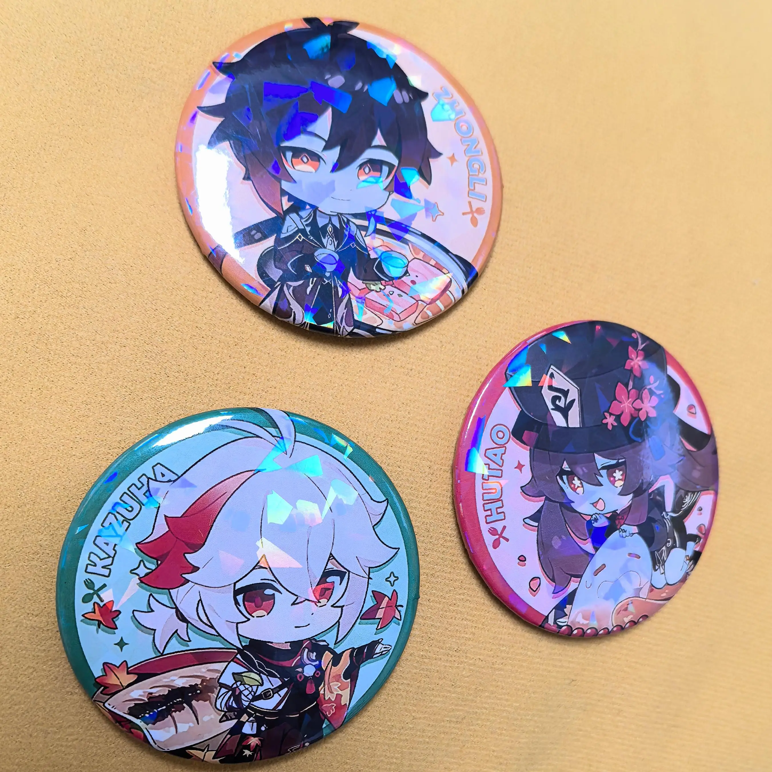 1PC Anime Game Genshin Klee Tartaglia Delicious Par Badges Brooches Women Clothes Scarves Pins Decorations Boy\'s Beautiful Gifts
