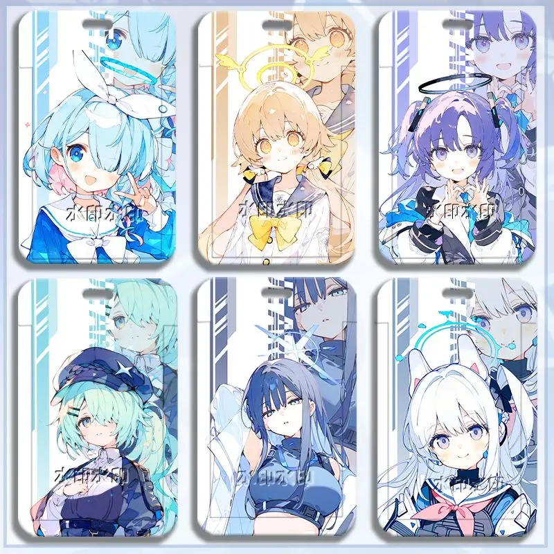 Blue Archive Hayase Yūka Takanashi Hoshino Cosplay Anime Lanyard Student Meal Card Access Card Protective Sleeve Pendant Gift