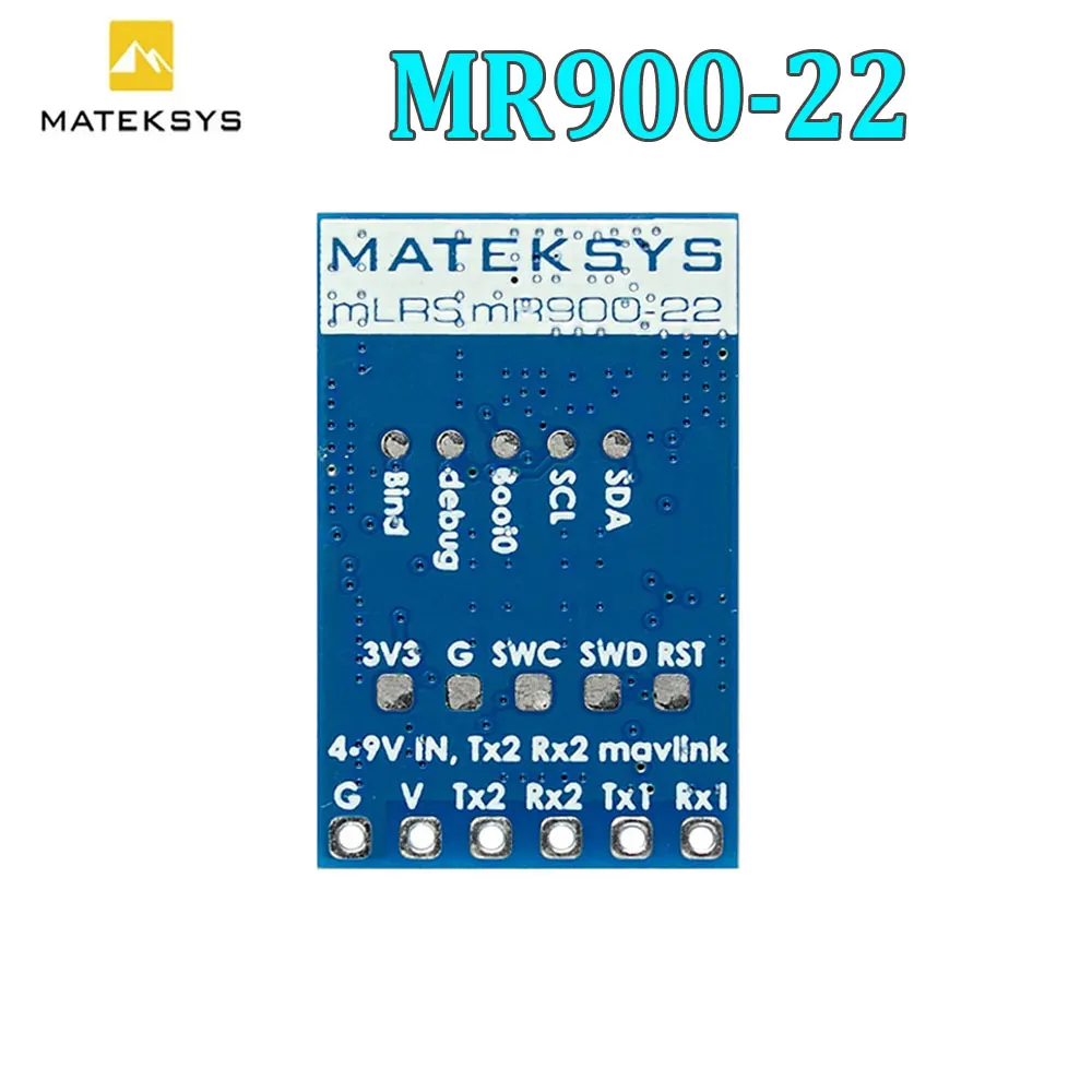 MATEK MR900-22 RX MLRS MAVLINK 900MHZ RECEIVER 900MHz LoRa / 22 dBm RF Power For long range RC Drone Parts