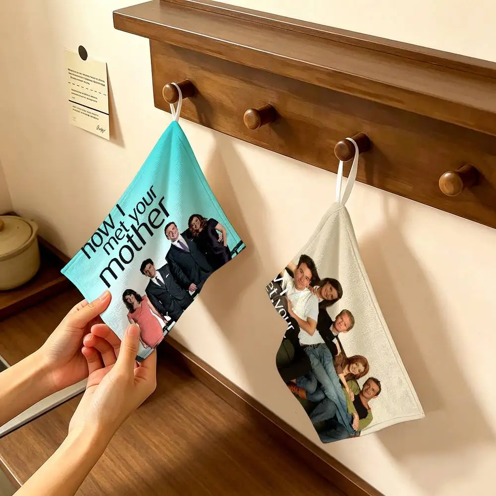 Classic TV How I Met Your Mother Polyester Cotton Hand Wiping Towel, Hanging Towel, Quick Dry for Kitchen Daily Supplies