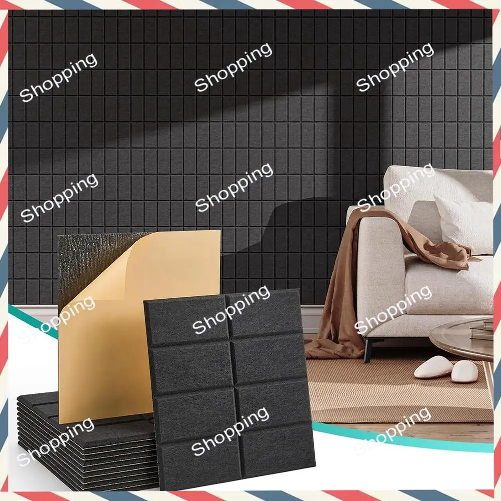 

A44M 12 Pack Acoustic Panels Self-Adhesive,High Density Sound Proof Foam Panels For Walls, Door, Home Office