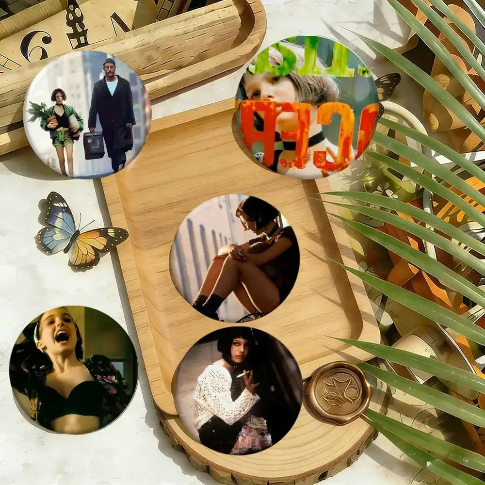 Movie T-The Professional Natalie Hershlag Badges 25 32 44 58 75 Mm Round Cosplay Pin Bag Decor Fans Collect Brooch Souvenir