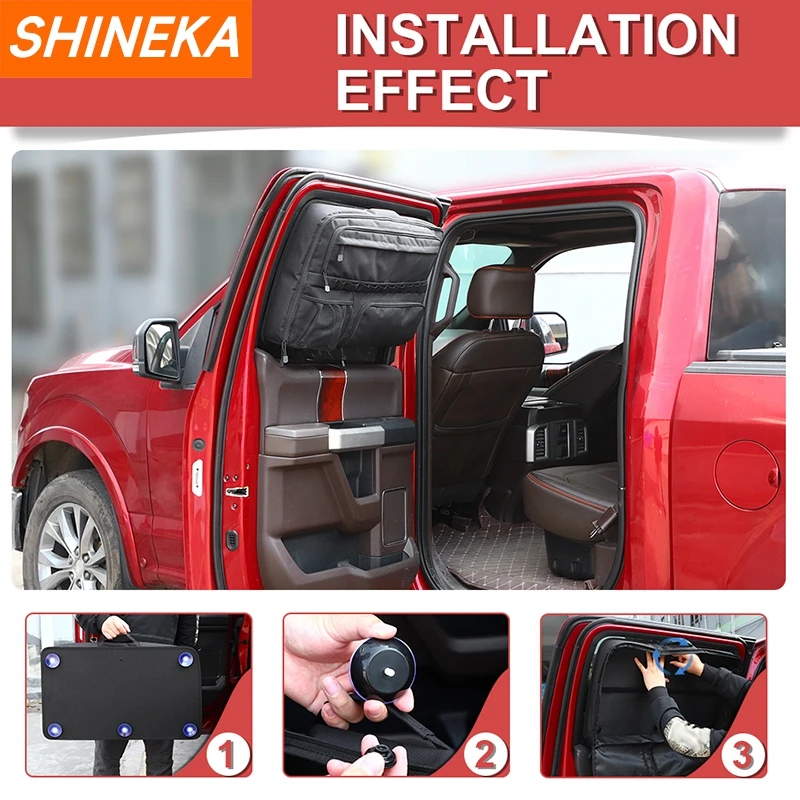 SHINEKA Car Rear Window Multi-function Storage Bag For Jeep Grand Commander 2006-2010 For Dodge RAM 2018+ For Ford F150 2015+
