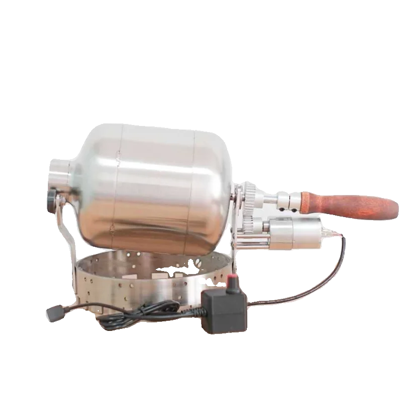 Electric Coffee Bean Dryer Roaster with Switchable Hand Crank Household Coffee Bean Processing Tool for Home Use