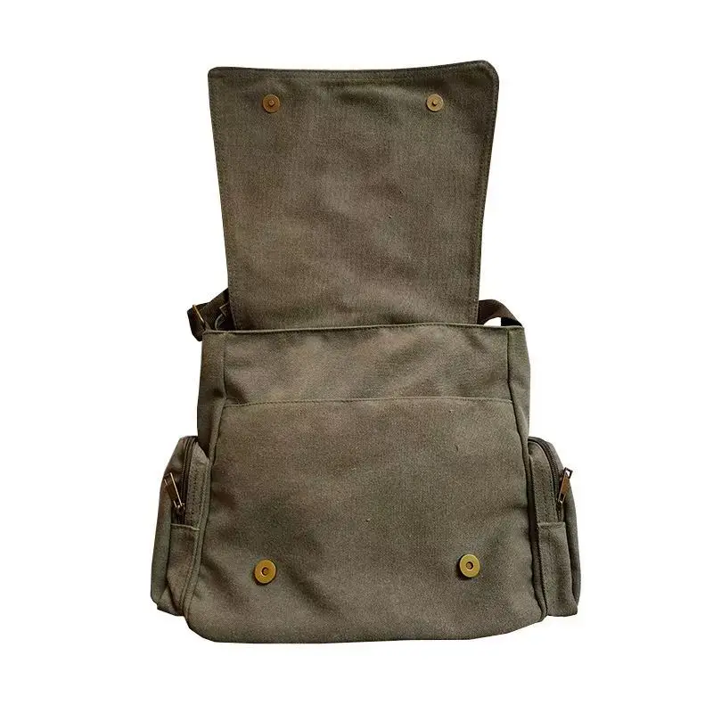 Bolso de hombro a la moda para hombre, bolso de lona de gran capacidad con personalidad, diseño ligero, bandolera Retro, novedad de 2024