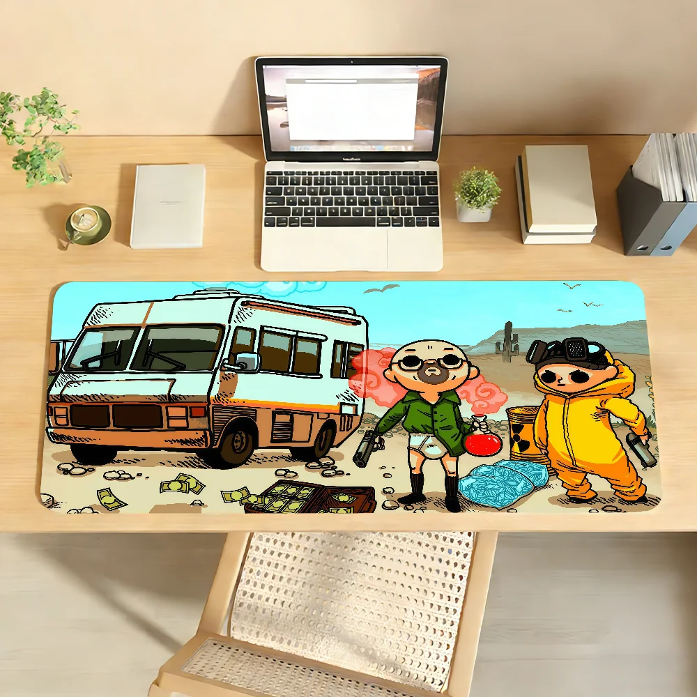 TV B-Breaking B-Bad Mouse Pad Non-slip Desk Mat PC Laptop Accessories Rubber Office Keyboard Large Gamers Decoracion