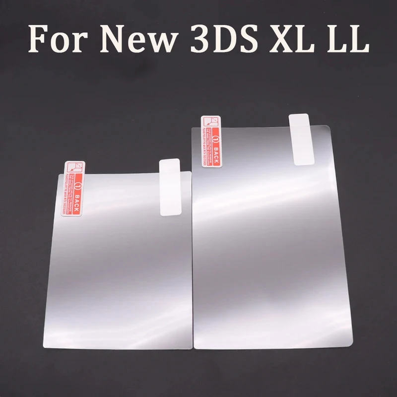 For New 3DS XL LL Clear Split Shell Transparent Protective Cover Case Screen Film LCD Screen Protector  Plastic / Metal Stylus