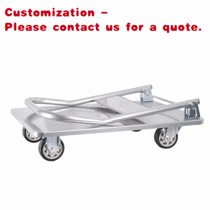 custom.Market Cart Hand Cart Foldable Stainless Steel Platform Trolley