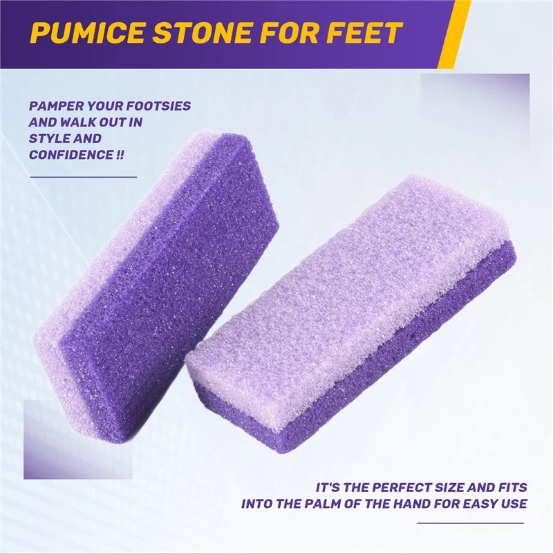 M14K-4Pcs Foot Pumice Sponge Stone Pedicure For Foot Callus Exfoliate Hard Skin Remove Pedicure Scrubber