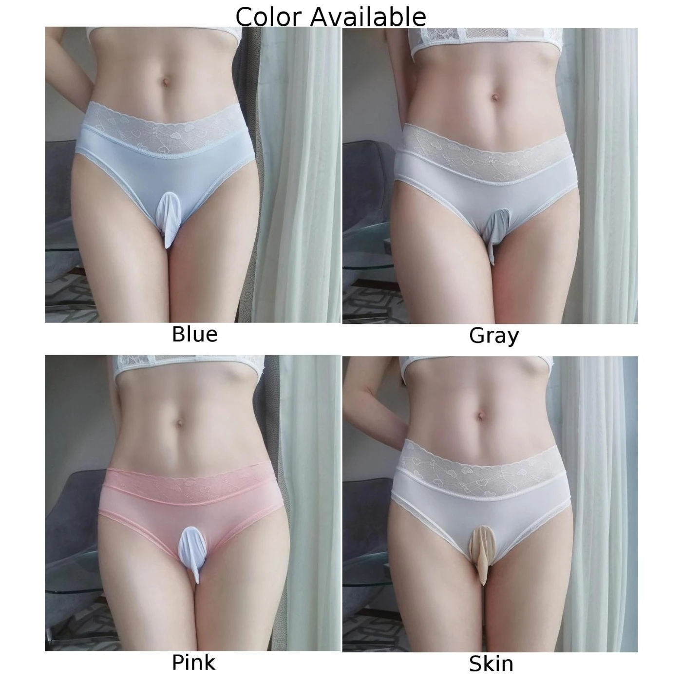 Men Sexy Briefs Low Waist Ball Bulge Pouch Panties Ultra-Thin Underwear Smooth Lace Breathable Underpants Erotic Lingerie - Image 5