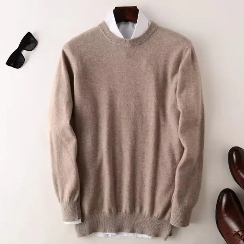 Cashmere Cotton Blended Sweater Men Jumper 2024 Autumn Winter All-match Warm Jersey Hombre Pull Homme Knitted Pullovers