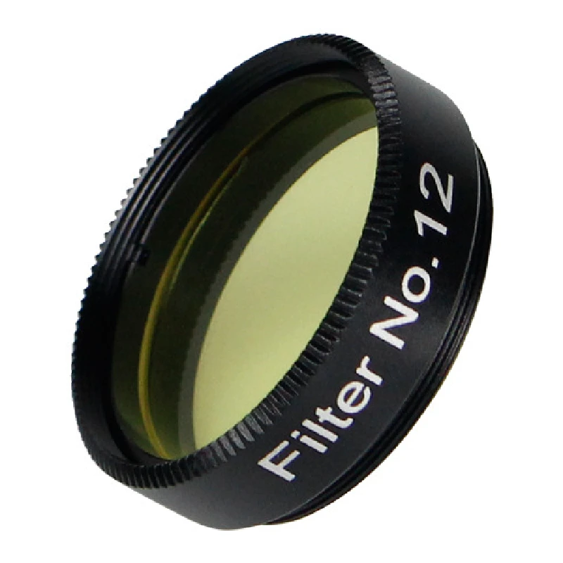 Agnicy Nighthawk Series 1.25 Inches 31.7mm NO.12 with Optical Glass M28*0.6mm Yellow Color Telescope Yellow Nebula Filter