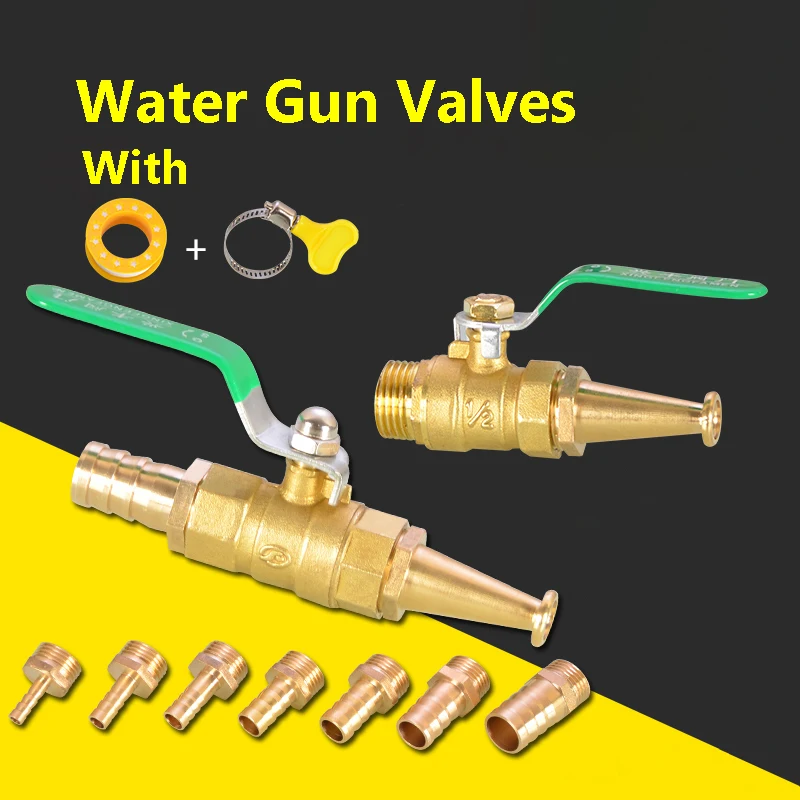 

1/2" Brass High Pressure Water Car Hose Sprinkler Switch Watering Garden Fire-fighting Water Pipe Ball Valve Gun