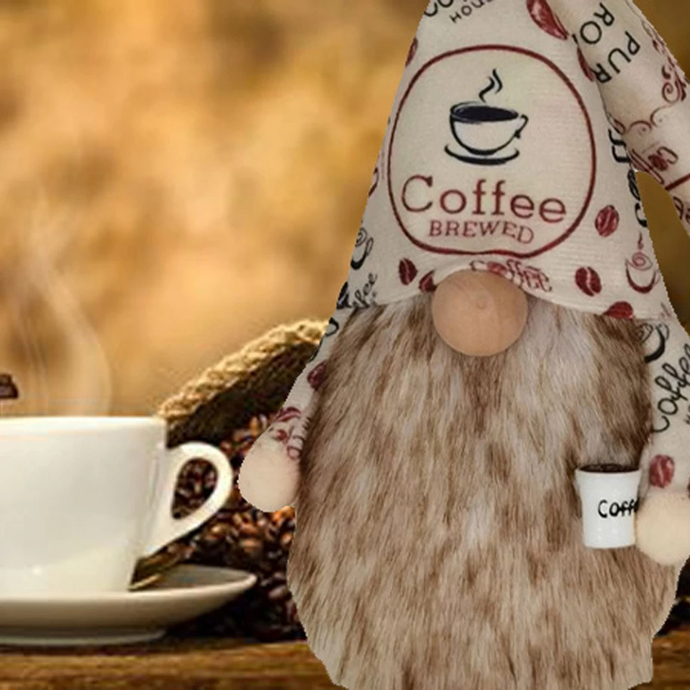 Coffee Gnome Chef Traje para Crianças, Figurinhas, Boneca De Pelúcia, Bar, Loja Acessórios De Decoração, Dwarf Toy, Frfabric, Art Craft Presentes