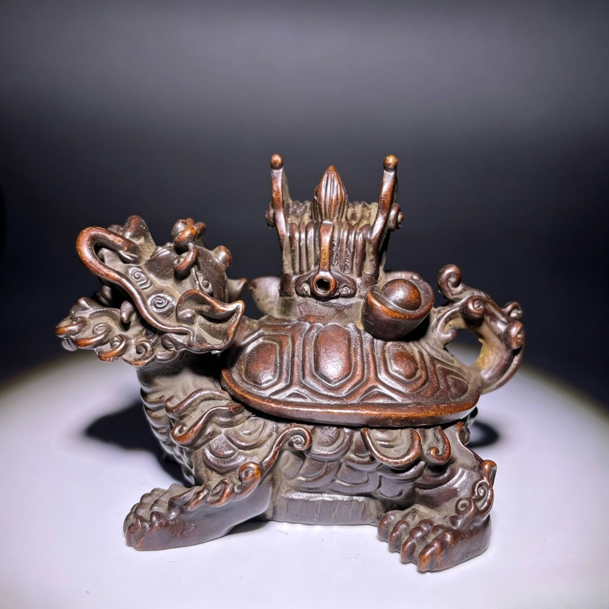 Zen ingot dragon turtle Incense Burner Statue for Tea Home Decor Ornaments