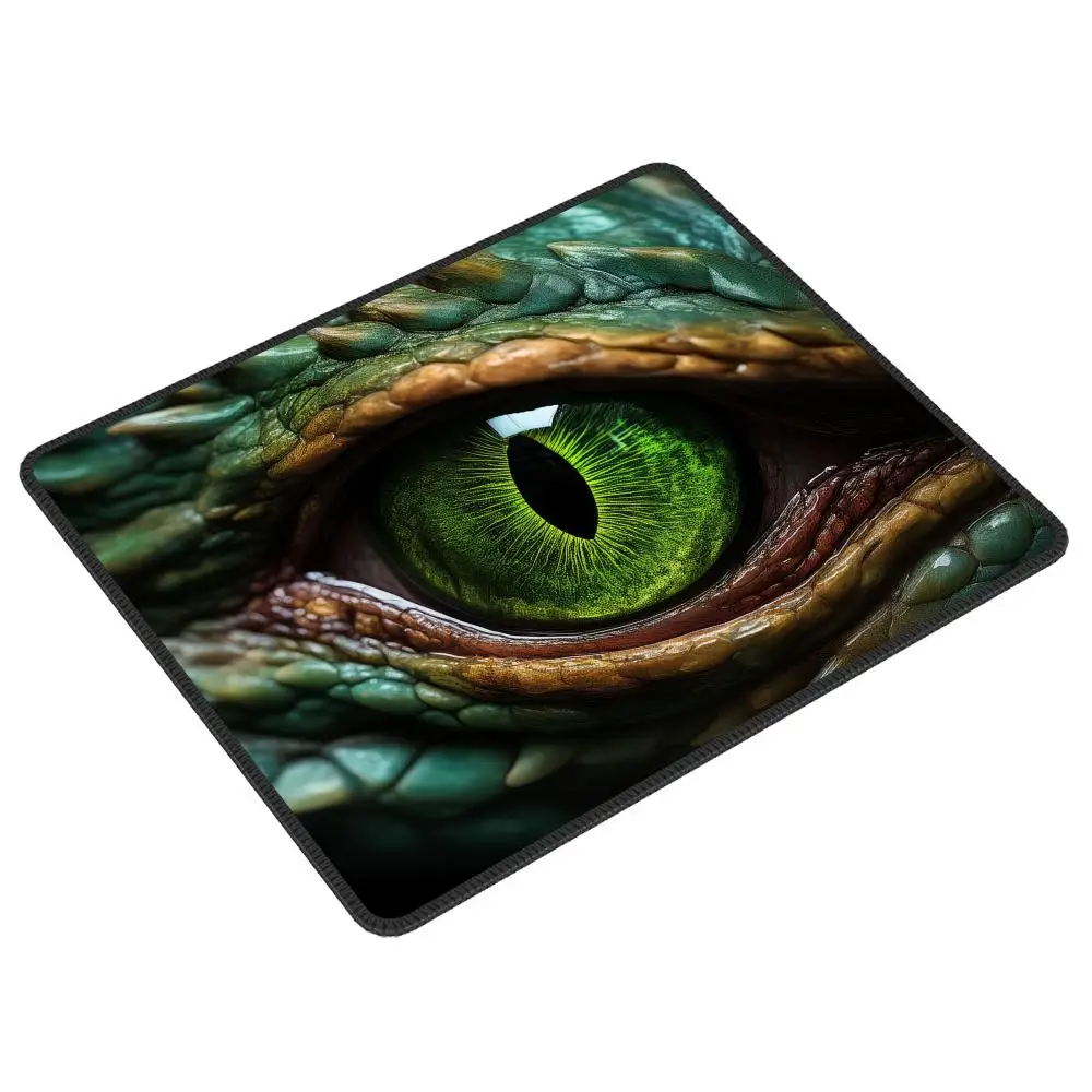 التنين عيون ماوس الوسادة 40X45 كبير مربع الكمبيوتر مكتب ألعاب الجدول الحصير المطاط المضادة للانزلاق ماوس مكتب ديكور صغير منصات #3
