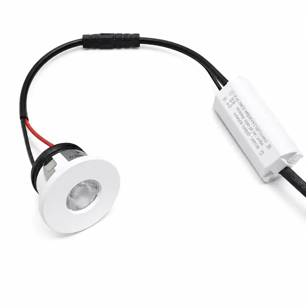 JOYINLED 1/10PCS Warm White 3000K 85-265V Recessed Light Led Downlight 1W Mini LED Spotlight Jewelry Cabinet Spot Light
