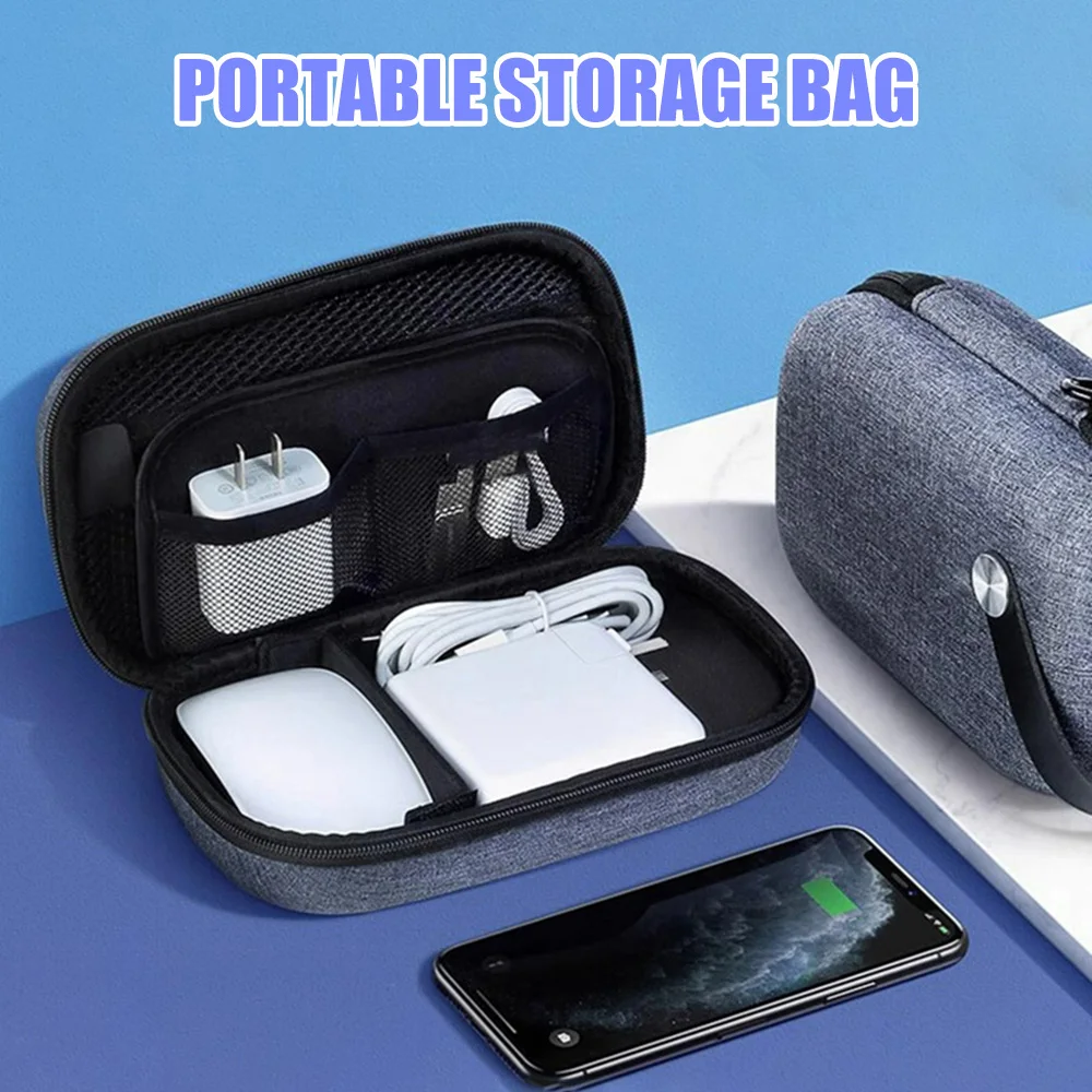 Portable Mini Hard Shell Digital Gadgets Storage Boxes Bag EVA Earphone Charger Case Data Cable U Disk Organizer