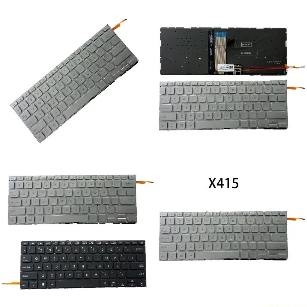 US Laptop Keyboard with English Letters / Characters Full Size Desktop Design for Vivobook 14 X415 X415 Laptop