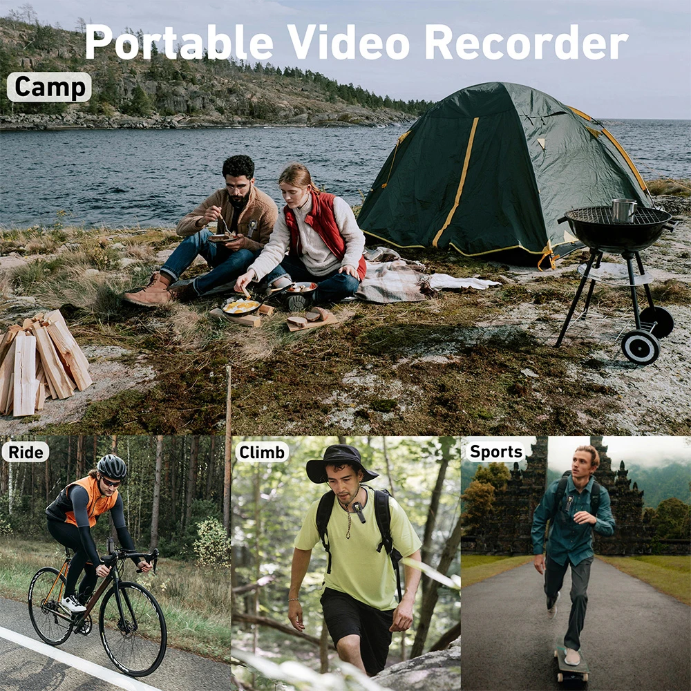 1080P Mini Camera  Portable Body Camera Action Cam DV Sport Video Recorder with Screen Video Recording Pocket Camera Back Clip