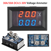 DC4.5-30V 30A 50A Mini Digital Voltmeter Ammeter 3 Bits 0.28\