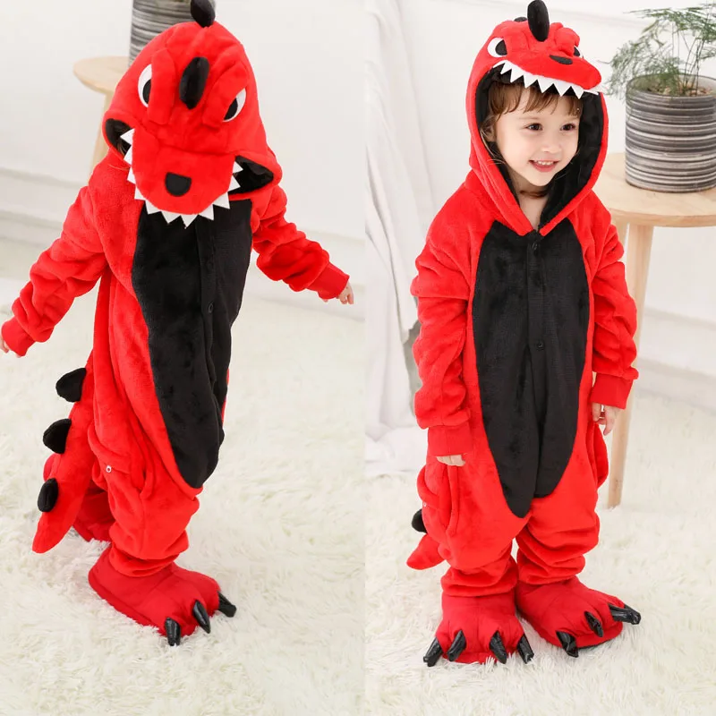 Children Kigurumi Unicorn Pajamas Kids Baby Animal Overalls Jumpsuit Onesie Cat Pajama Sleepwear Girls Cosplay Pyjama Pijamas