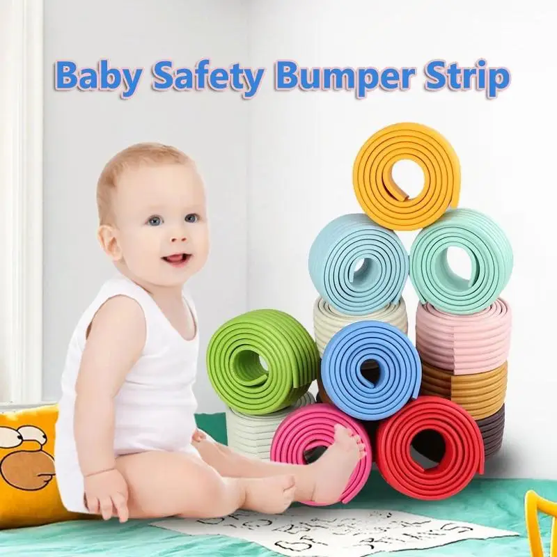 W Shaped Edge Bumper Strip Thick Soft High Elastic Cushion Self Adhesive for Baby Home Furniture Safety Protection