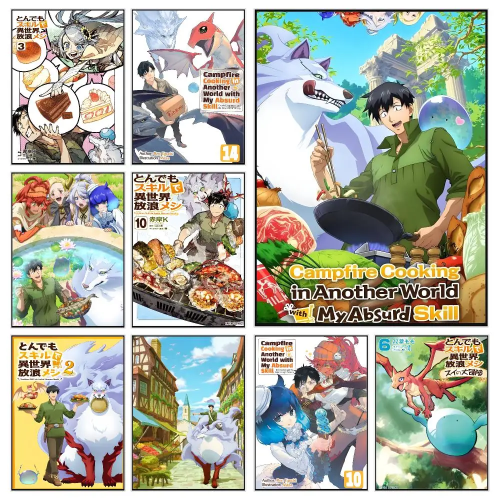 Comedy Anime C-campfire Cooking in Another World with My Absurd Skills Poster Modern Luxury Wall Poster Home Decor