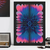 Abstract Futurism Wall Art Dark Colorful Character Geometry Canvas Print Trendy Retro Poster for Living Room Home Decor Gift 4