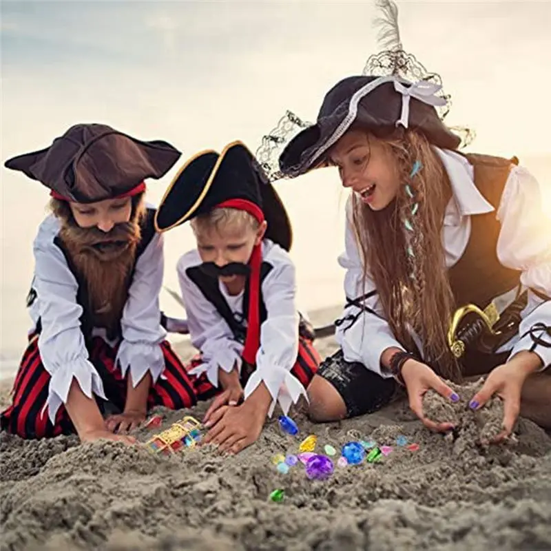 xingxing 12Pcs Diving Gem Pool Toys Include Colorful Diamonds Set Dive Toy Treasure Chest Underwater Swimming Toy Gem Pirate Box