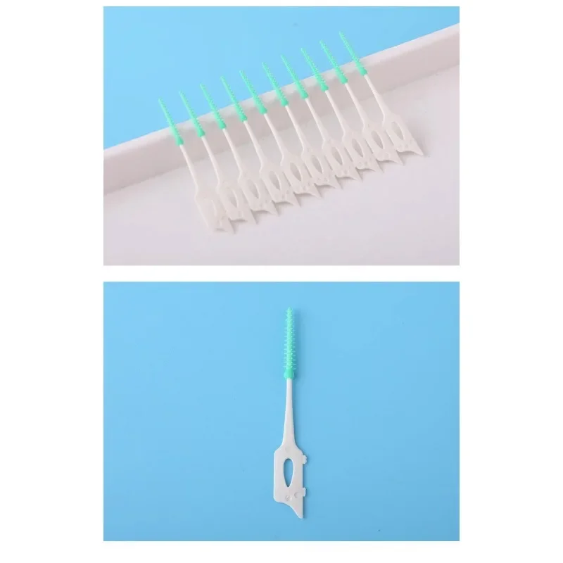 200 Piezas Cepillos Interdentales de Limpieza Suave entre Dientes, Cepillos Dentales de Goma Oral, Herramientas de Cuidado e Higiene Dental 6