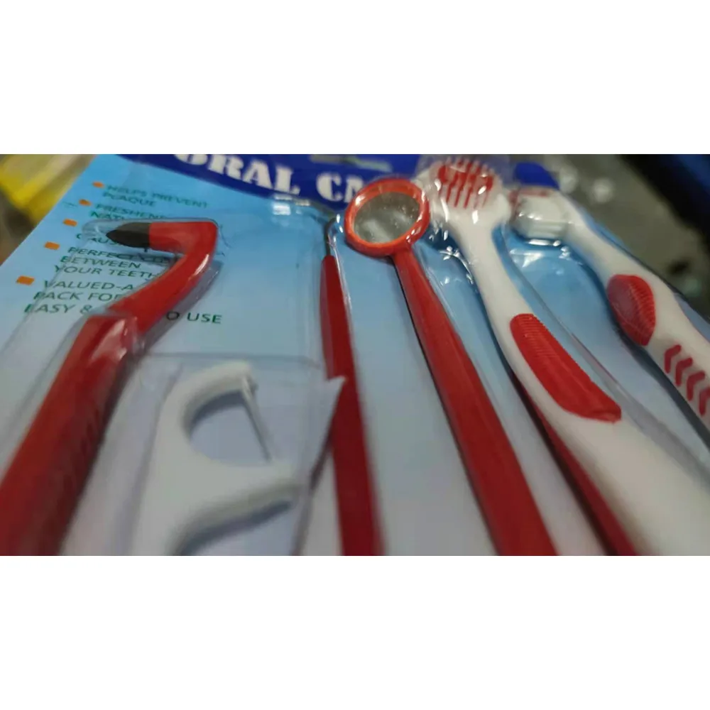 8 PCS/Set Oral Dental Clean Tools Care Tooth Teeth Whitening Oral Hygiene Care Dental  mirror hook tootbrush Kit