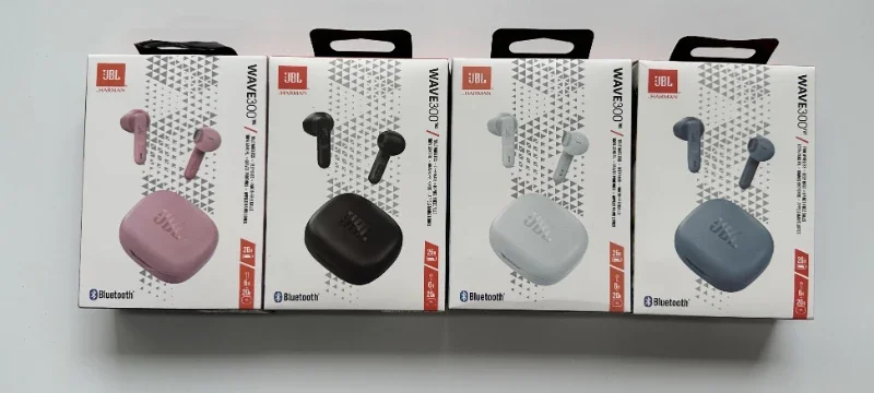 JBL-Écouteurs intra-auriculaires Bluetooth sans fil Wave 300TWS, True Earbuds, Bass Sound, Sports, W300, Micro intégré