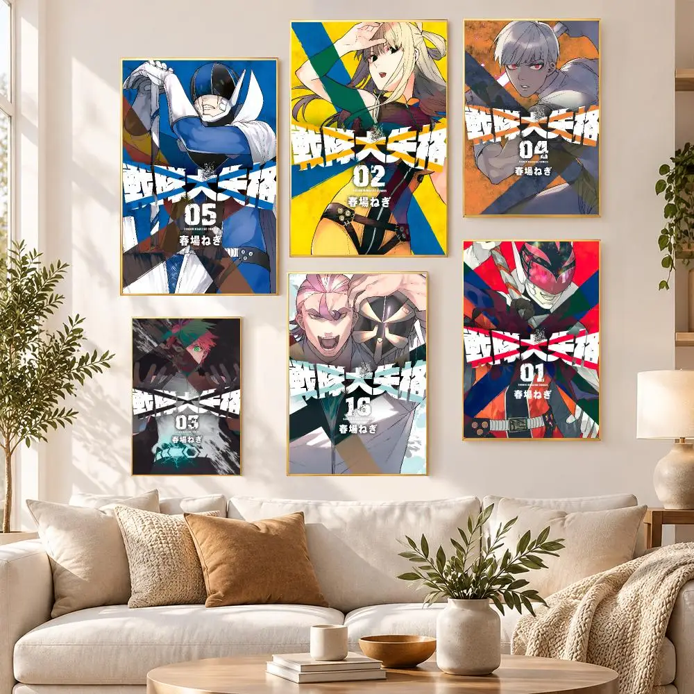 Anime Hero Comedy Loser Ranger Poster HD Waterproof PP Self Adhesive Aesthetic Bedroom Dorm Gaming Room Home Decor Gift