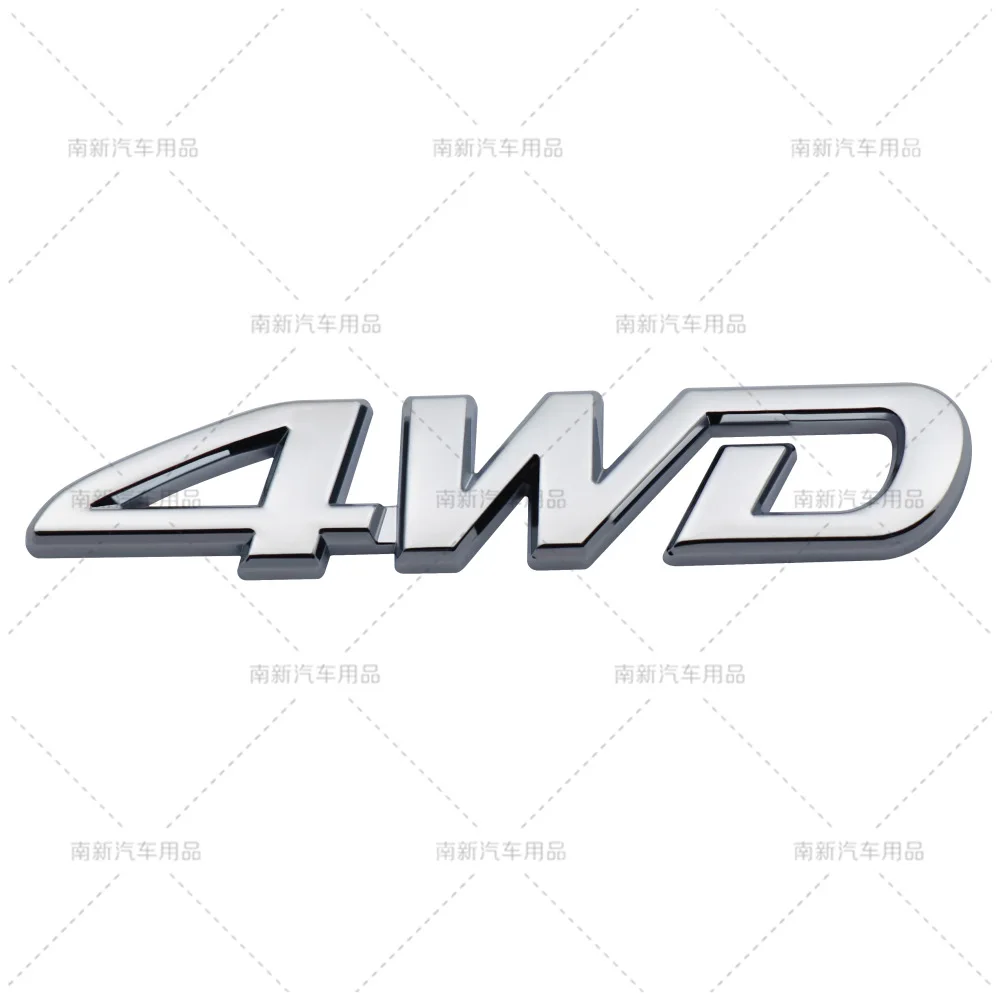 3D Metal  4WD Letter Emblem Car Rear Trunk Badge Sticker For Toyota RAV4 Four Wheel Drive SUV Body Decor Upgrade Accessories