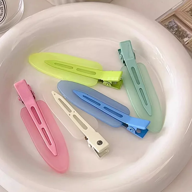 AISHG New Jelly Color Matte Traceless Hair Clip for Women Solid Color Versatile Fashion Duckbill Clip Girl Hair Accessories