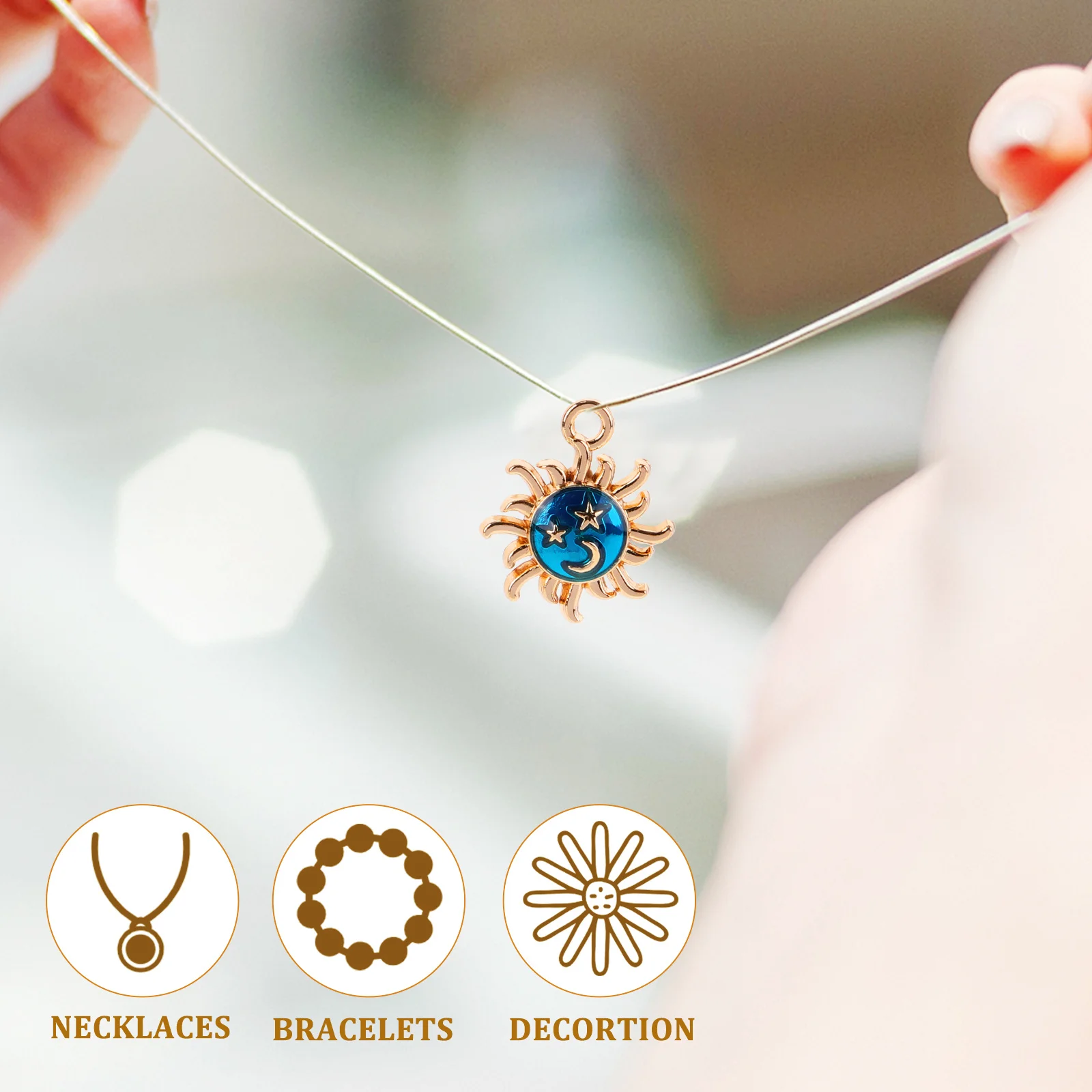 

30Pcs Sun Alloy Charms Pendants DIY Jewelry Material Sun Charm Accessories for Necklace Earrings Bracelets DIY Jewelry Material