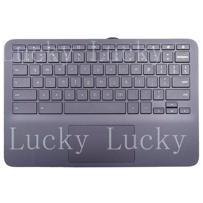 

Клавиатура и подставка для рук (пальмрест) для HP Chromebook 11A G8 EE с тачпадом, цвет: серый меловой.