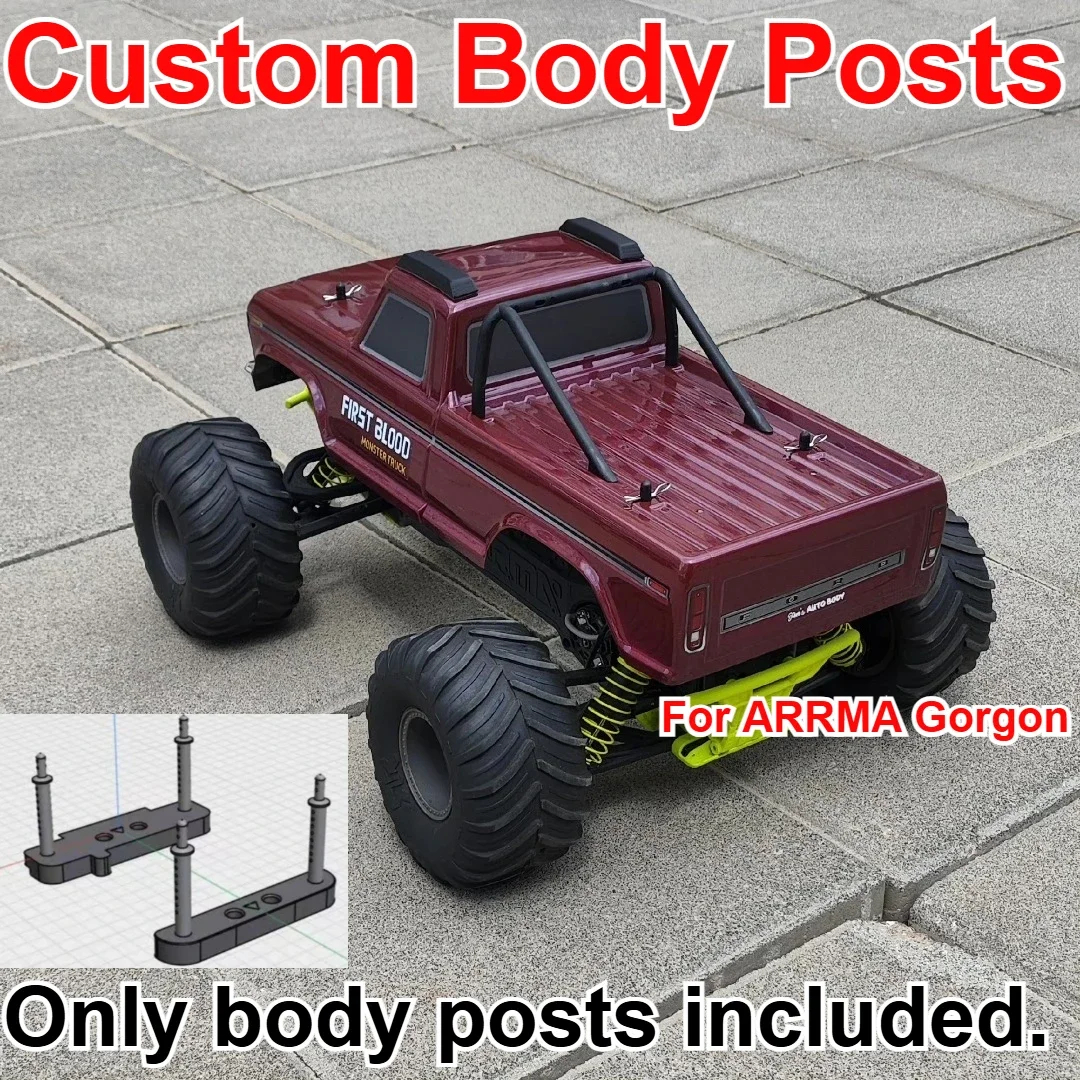 RC Monster Truck DIY Vehicle Body Posts Custom Model Number For 1/10 ARRMA Gorgon Decorative Styling Decor Upgrade Mod Parts