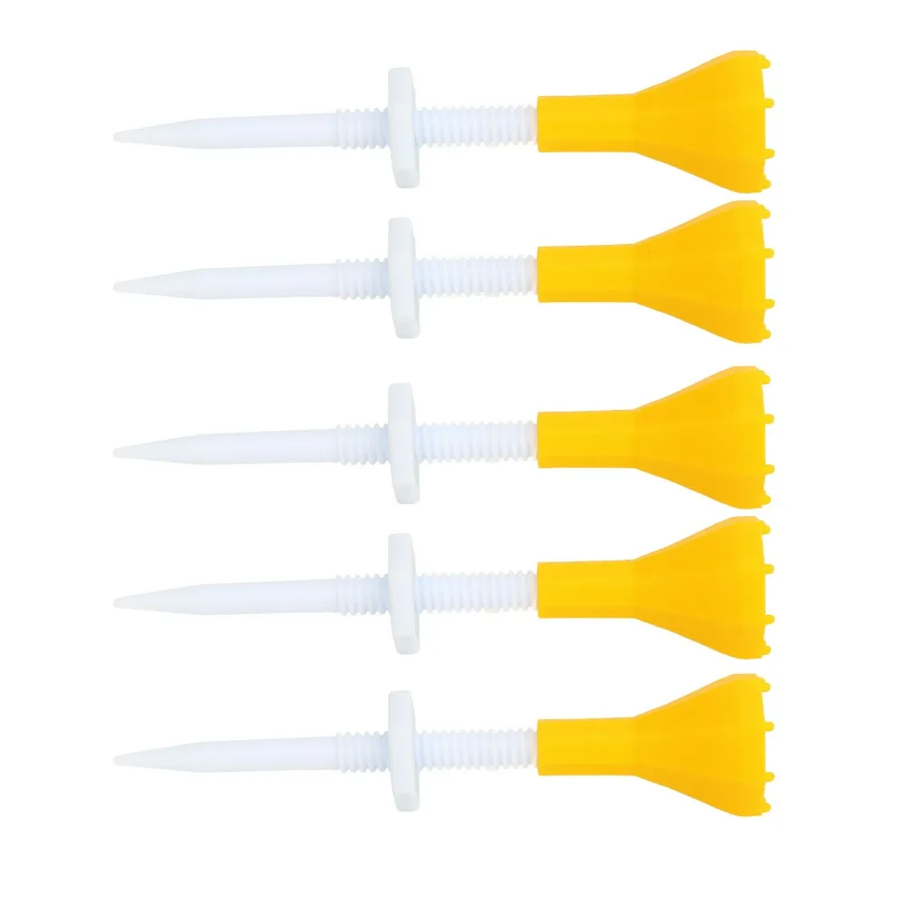 5pcs Plastic Adjustable Golf Tee Reusable Big Head Golf Training Aid Adjustable Height Golf Ball Support Driving Range Training