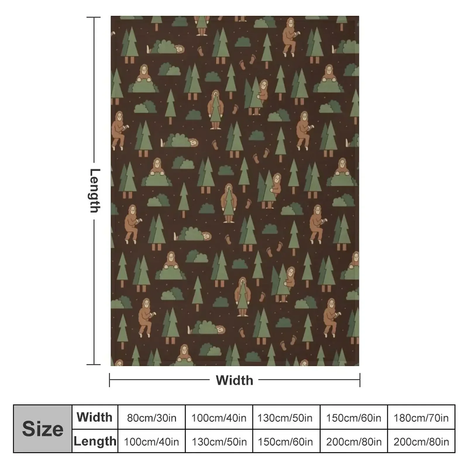 Bigfoot Forest Throw Blanket christmas gifts Decorative Beds Blankets