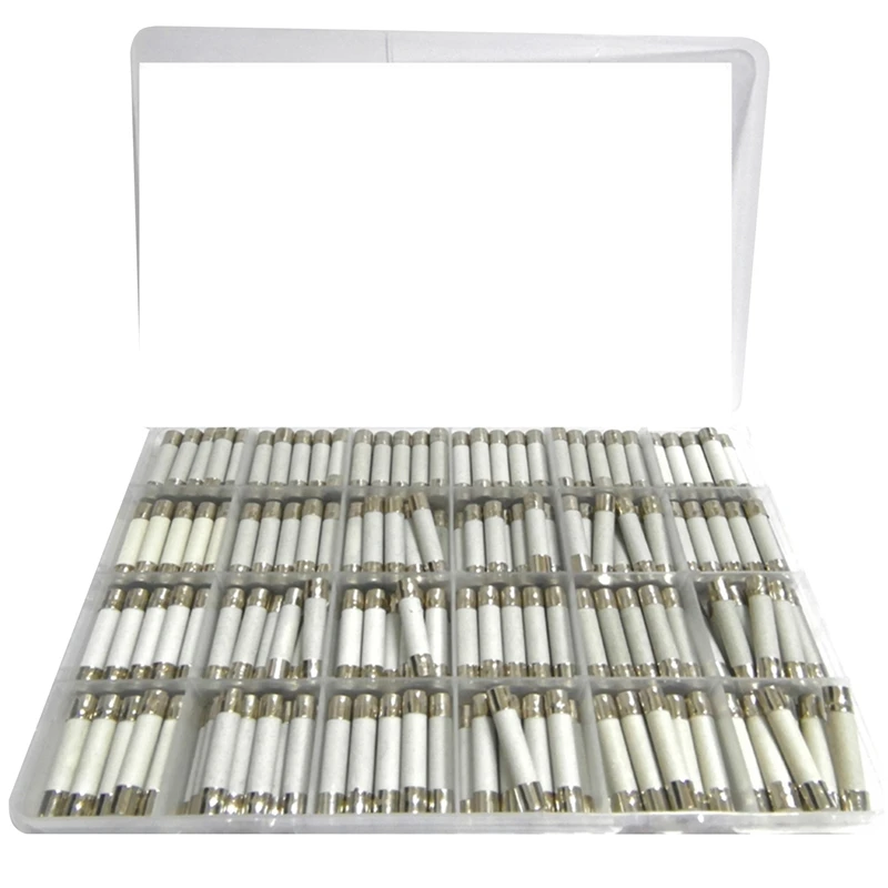 360PCS 24 Specifications, 15 Each, 5X20 Fuse Tube Boxed Ceramic Fuse 0.1A-30A