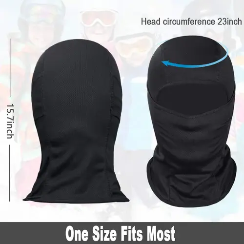 Balaclava Ski Mask Full Face Cover for Men and Women Breathable Full Face Mask for Skiing Outdoor Sports - Image 3