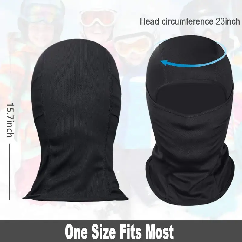 Balaclava Ski Mask Full Face Cover for Men and Women Breathable Full Face Mask for Skiing Outdoor Sports - Image 3
