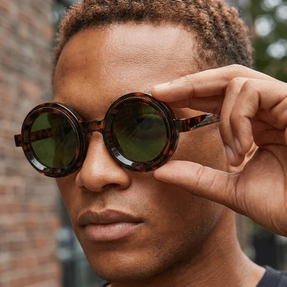Vintage Polarizing Round Sunglasses Rotatable Elegant Adjustable Zoom Sunglasses Versatile Convenient Stylish Sunglasses Driving