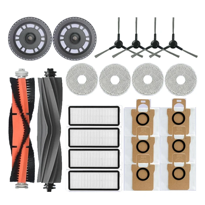 

Для Dreame Bot L30 Ultra аксессуары для робота-пылесоса резиновая/боковая щетка, крышка, фильтр, тряпка для швабры, пылесборник