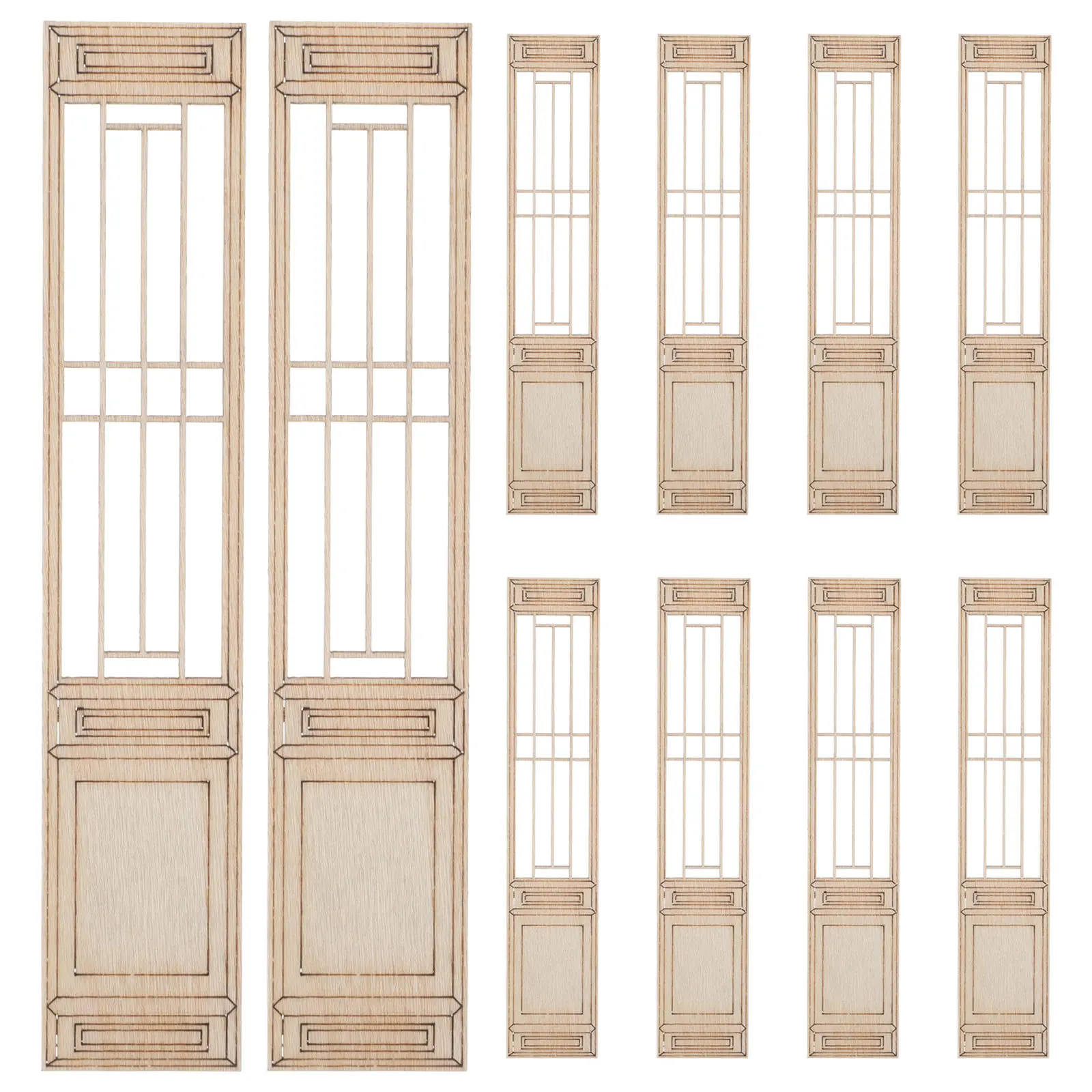 

20Pcs Mini House Wood Screen Precise Dimensions Realistic Wood Grain Creative Crafting Display Needs Japanese Decor Dollhouse​