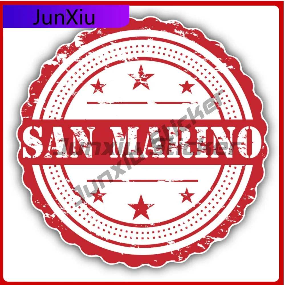 

San Marino Creative Sticker Stamp Travel Car Decal Bumper Stickers For SUVs Cool Style Car Use For Lap Car Accessories Anti S